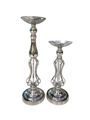 Open image in slideshow, Silver Candle Stand
