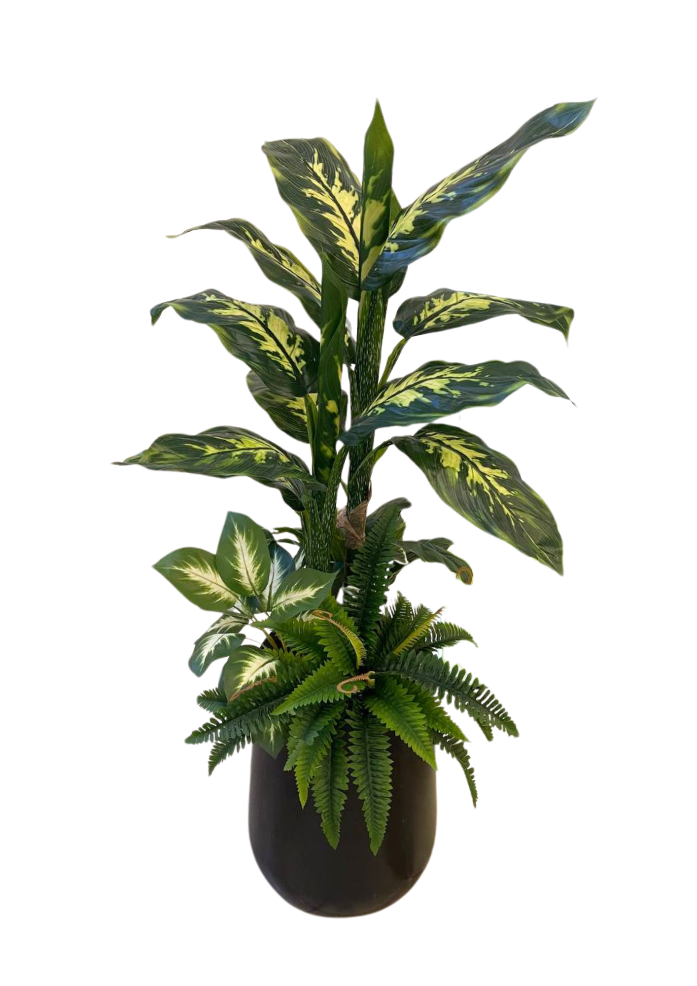 dieffenbachia assortment Artificial Dieffenbachia Plant with Assorted Ferns