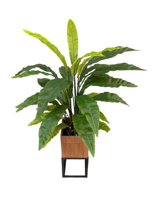 Open image in slideshow, Artificial Potted Bird&#39;s Nest Fern
