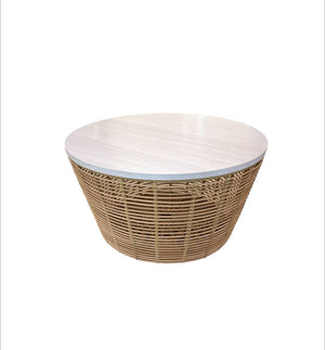 Open image in slideshow, Rattan Low Table Storage (White)
