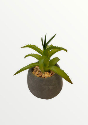 Open image in slideshow, Artificial Potted Mini Aloe
