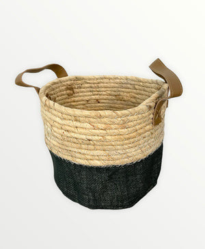Open image in slideshow, Brown &amp; Blue Woven Basket
