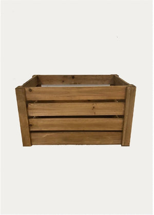 Open image in slideshow, Brown Wooden Crate Box
