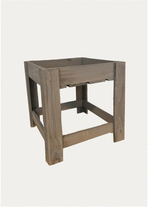 Open image in slideshow, Square Rustic Gray Wooden Stand
